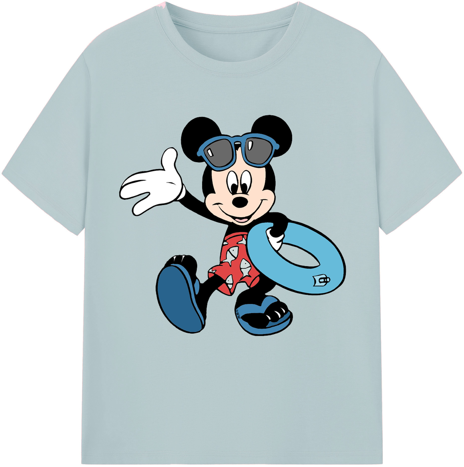 （画像用） ミッキーマウス Mickey Mouse 綿100％半袖Tシャツ（フロントプリント）